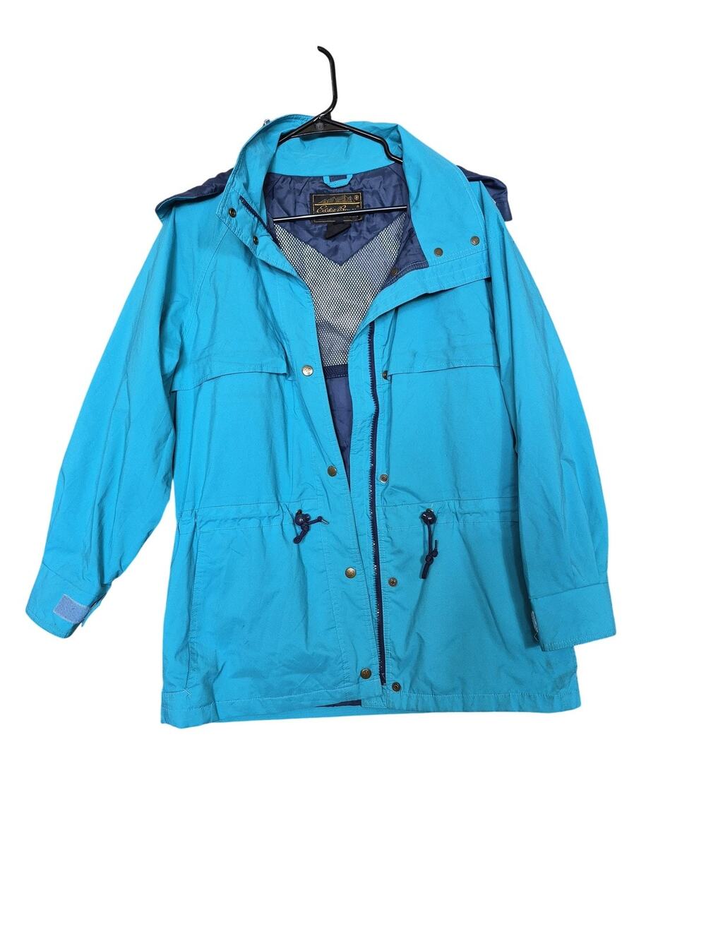 VTG Eddie Bauer Jacket Mens Size M Blue Gore-Tex Parka Full Zip Outdoor 80s